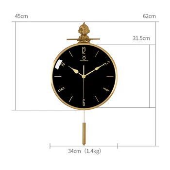 Didelis Sieninis Laikrodis Modernus Dizainas Kambarį Mados Namų Šiuolaikinės Dekoratyvinės sienų laikrodžiai Kūrybinis užmojis Kišenėje Žiūrėti Metalo