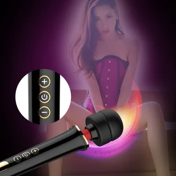 Didžiulis Magic Wand Vibratoriai moterims USB Mokestis Didelis AV Stick Moterų G Spot Massager Klitorio Stimuliatorius Suaugusiųjų Sekso Žaislai Moteris