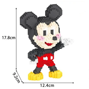 Disney Mickey Mouse Minne Dumbo Simba Goofy Šuo Eeyore Timon Pumbaa Diamond Mažų Dalelių Blokai Modelis Žaislai Vaikas Dovana