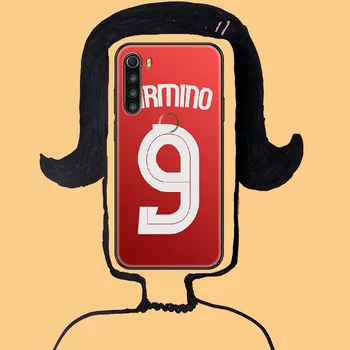 Futbolo Roberto Firmino Telefoną atveju Xiaomi Redmi Pastaba 7 7A 8 8T 9 9A 9S 10 K30 Pro Ultra black silikono coque tapyba