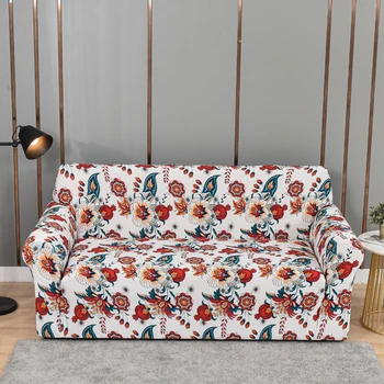 Gėlių sofos padengti L formos sofa apima gyvenamasis kambarys sofos raštas anti-dulkių elastinga ruožas apima kampe sofa dangtis