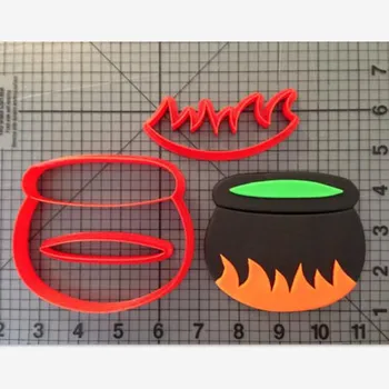 Helovinas Puodą cookie Cutter Virtuvės Kepimo Reikmenys Tortas Minkštas Apdailos Mollusk Įrankių Rinkinys 3D Spausdinimo Užsakymą