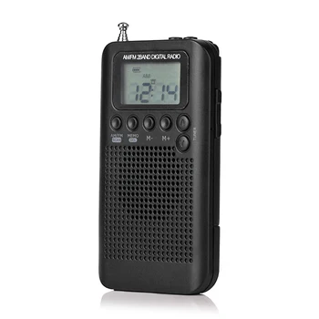 HRD-104 Kišenėje AM FM Radijo 1.3 colių LCD Skaitmeninis Ekranas su 40mm Vairuotojo Garsiakalbis Muzikos Maloni Priemonė Prekes