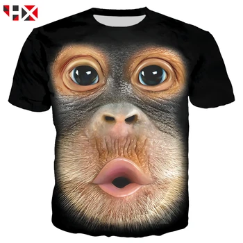 HX Vasaros 3D Gyvūnų Marškinėlius Žmogus Juokingas Beždžionė Gorila Marškinėliai, Unisex Harajuku Streetwear Marškinėliai Vyrams T Marškinėliai Topai HX359