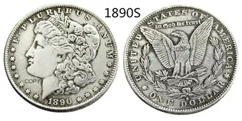 JAV 1890 Morgan Doleris Sidabro Padengtą Kopijuoti Monetos