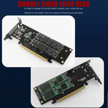 JEYI iHyper m.2 X16 4X NVME PCIE3.0 GEN3 X16, 4*NVME RAID CARD PCI-E VROC KORTELĖS RAID Hyper M. 2X16 M2X16 4X X4 NVME*4 RAID