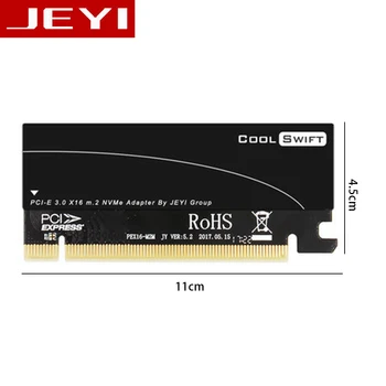 JEYI PCIe M2 Adapteris M Klavišą M2 SSD NVMe toPCIe SSD 2280 Adapteris NGFF M. 2 PCI-eX16 Konverteris Kortelę su Išsklaidyti Šilumą Aliuminio Dėžutė