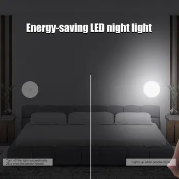 Judesio Jutiklis Belaidis LED Nakties Šviesos Miegamojo Puošimas USB Įkrovimo Sienos Dekoratyvinės Lempos Laiptai Spinta Kambaryje, Praėjimų Apšvietimui