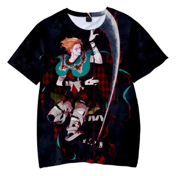 Karšto Japonų Anime Moterų, Vyrų, Hunter X Hunter 3D Print T Shirt Streetwear HXH Killua Hisoka Cosplay T-shirt Vasaros Hip-Hop Tee