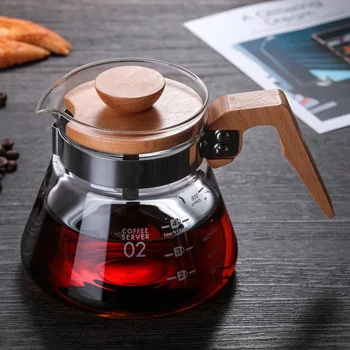 Karščiui Atsparūs Borosilikatinio Stiklo Kavos Dripper Puodą Kavos Ąsotis, Kavinė Maker 