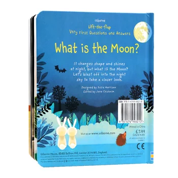 Kas yra Mėnulis? Usborne anglų 3D Atvartu Knygelių Vaikams Nušvitimą Pažinimo Istorija Knyga, Skaitymas