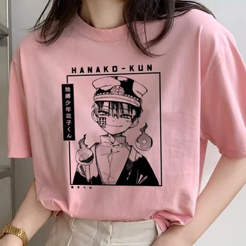 Kawaii Viršūnes Tees Negabaritinių Marškinėliai Hanako Kun Japonų Anime Tualetas Privalo Harajuku Streetwear Trumpomis Rankovėmis Moterims, Moteriška Marškinėlius