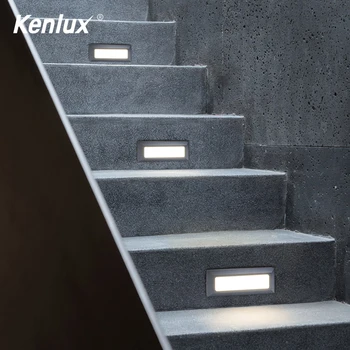 Kenlux Led laiptų šviesos žingsnis žibintai 6W SMD 225*80mm Paviršiaus Aliuminio sumontuoti lauko vandeniui Įterptųjų laiptai Led Sienos lempos