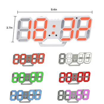 LED Laikrodis Žadintuvas Žiūrėti USB Mokestis Elektroniniai Skaitmeniniai Laikrodžiai Sienos Horloge 3D Namų Puošybai Biuro Stalą Stalo Laikrodis Nauja siunta