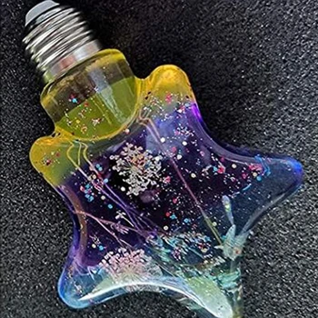 Lemputės Epoksidinės Dervos Formos Deimantų ir Žvaigždės Formos LED Lemputė Silikono Forma 