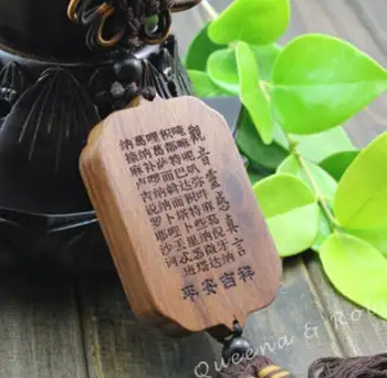 Medžio Drožyba Kinijos Mazgas Tūkst. Vertus Kwan Yin Automobilių Pakabukas Amuletas Medinių Amatų
