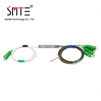 Micro PLC 1X4 splitter SC/APC 1 taškas 4 pluošto splitter chip telekomunikacijų kokybės plieno vamzdelių 0.9