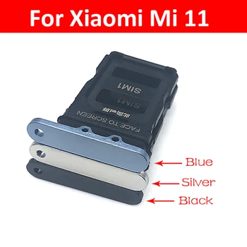 Mikro Nano SIM Kortelės Laikiklį Plokštelės Įpjovos Laikiklio Adapterio Lizdas Xiaomi Mi 11 Mi11 atsarginės Dalys