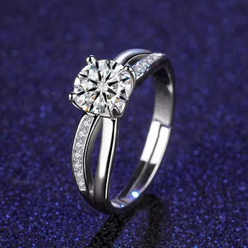 Moissanite sužadėtuvių žiedas prabangūs papuošalai, deimantų žiedai moterims vestuvių 925 sterlingas sidabro žiedas vestuvių dovanos moterims