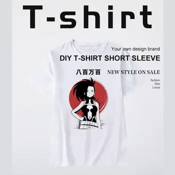 Momo Yaoyorozu Kūrinys Mano Herojus Akademinės Bendruomenės, Print T-Shirts Grafinis Tees Juokingi Marškinėliai Moterims Modalinis T-Shirts Prarasti Įgulos Kaklo Trumpas