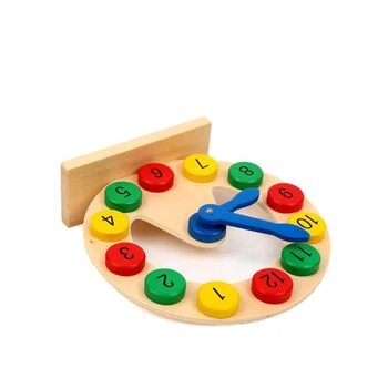 Montessori Medinis Laikrodis Vaikų Mokymo Išteklių Švietimo Žaislai Vaikams 1 3 5 7 8 Metų Jouets Bois Supilkite Enfants