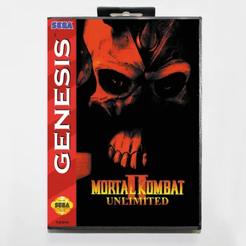 Mortal Kombat II Neribotas 16bit MD Žaidimo Kortelės Sega Mega Drive/ Genesis 
