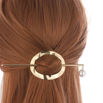 Moterų Mados Metalo Plaukų Lazdos Prabanga Circel Plaukų Bun Įrašą Sidabro Aukso Apdangalai, Plaukų Aksesuarai