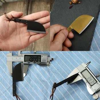 Multi Pocket Stovyklavimo Peilis Lauko Peiliai Taktinis Mini Kinijos Cleaver Mėsininko Peilis Raktų Žiedas su Oda Atveju