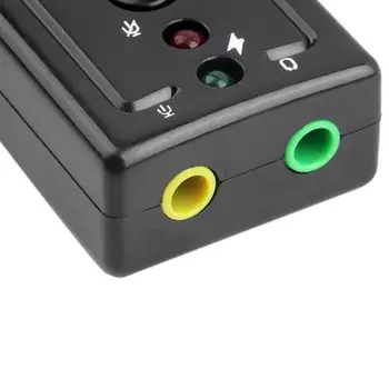 Mygtukas Kontrolė Išorės USB 7.1 Kanalo 3D Stereo Garso Garso plokštė Nešiojamas Garsiakalbis Priedai