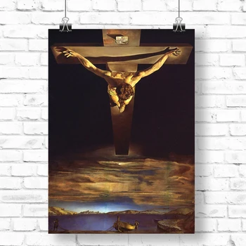 Namo Apdaila Salvadoras Dali Drobės HD Spaudinių Plakatas Kristaus Kryžiaus Tapybos Sienos Meno Kambarį Modulinės Nuotrauką be Rėmelio