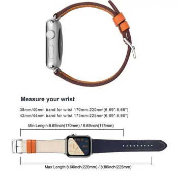 Natūralios Odos dirželis Apple watch band 44mm 40mm 42mm 38mm viengubo ir Dvigubo kelionių apyrankę iWatch serijos 3 4 5 6 se juosta