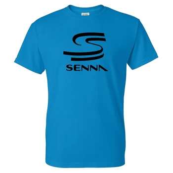 Naujas F1 Ayrton Senna Print T-shirt Vyrai Moterys Mados Streetwear O-Kaklo trumpomis Rankovėmis Marškinėlius Medvilnės Atsitiktinis Marškinėliai Unisex Tees Viršūnės