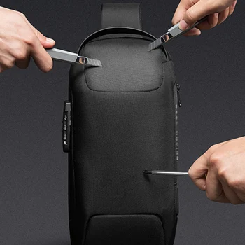 Naujas Krūtinės Bag Anti-vagis Vyrų Crossbody Krepšys, atsparus Vandeniui Pečių Krepšiai, USB Įkrovimo Trumpą Kelionę Vyrų Kelionės Paketą Saugojimo Krepšiai Karšto