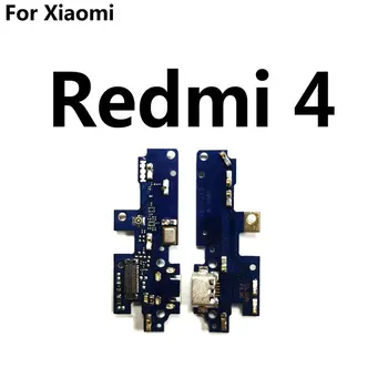 Naujas Mikrofonas Modulis+USB Įkrovimo lizdas Valdybos Flex Kabelio Jungtis Dalys Xiaomi Redmi 4 4Pro 4A 4X Pakeitimo