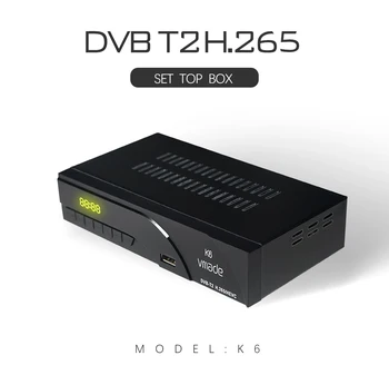 NAUJI DVB T2 K6 AV Uosto H. 265 HEVC Skaitmeninės Nustatyti Top Box, Antžeminis Imtuvas Paramos MEECAST 
