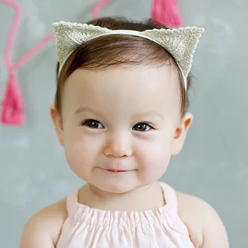 Naujų kūrybinių kūdikių mergaičių kačių ausų hairband super cute baby vaikų lankelis hairband maža mergaitė, plaukų aksesuarai kuromi
