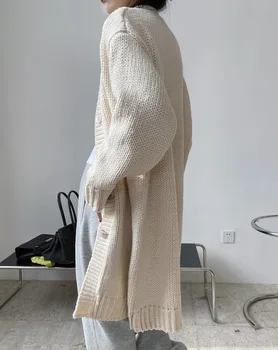 Naujų moteris šiltas vilnos, kašmyro megztinis