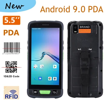 Nemokamas Pristatymas Barcode Scanner OEM 4G LTE Nešiojamą Terminalą Android 9.0 PDA su brūkšninių kodų Skaitytuvas RDA LF UHF NFC išmanųjį Telefoną, PDA