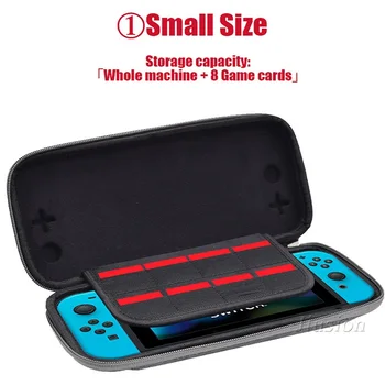 Nešiojamų EVA Sunkiai Shell Gamepad Atveju Nintendo Jungiklis Vidinės Atramos Funkciją, Neperšlampamas Krepšys, skirtas jungikliui NS Priedų