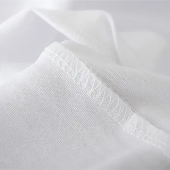 Nieko Laišką Rožių Gėlių Spausdinti Moterų Baltos spalvos Marškinėliai Vasaros trumpomis Rankovėmis Atsitiktinis O-neck Tee Viršūnes Camisetas Mujer Vasaros Cothing