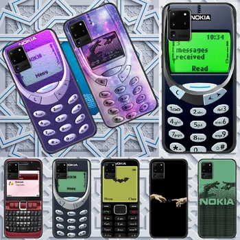 Nokias Retro Senojo Prekės ženklo Telefono dėklas, Skirtas Samsung Galaxy Note 4 8 9 10 20 S8 S9 S10 S10E S20 Plius UITRA Ultra black meno vandeniui