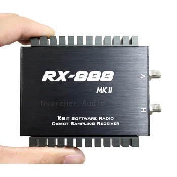 Nvarcher RX888 MKII ADC SDR Imtuvas Radijo 1kHz-64Mhz LTC2208 16 bitų ADC Tiesioginės Atrankos R828D