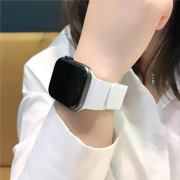 Odos kilpa Dirželis Apple watch band 42mm 40mm iwatch 44mm 38mm Magnetinis riešo diržas correa 