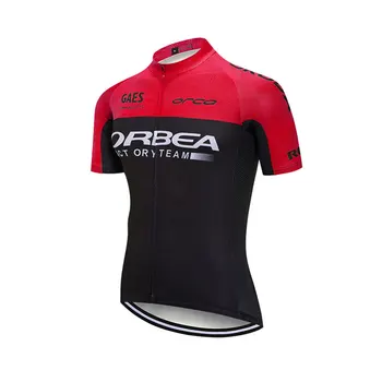 Orbea nauja raudona trumparankoviai prakaitas sugeriančios dviračių džersis vyrams ir moterims vasaros trumparankoviai dviračių džersis viršų