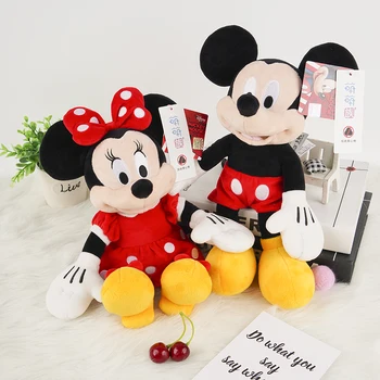 Originalus 46cm Disney Pliušinis Lėlės Įdaryti Mickey Minnie Mouse ančiukas Donaldas, Daisy Prekės ženklo Žaislai Mergina Vaikui Gimtadienio, Kalėdų Dovanos