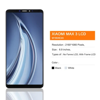 Originalą Xiaomi Mi Max 3 Ekranas Jutiklinis Ekranas skaitmeninis keitiklis Asamblėjos Xiaomi Mi Max 3 LCD Ekrano Pakeitimas Max 3 Max3 LCD