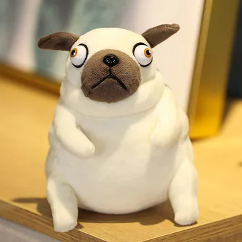 Pagalvėlės, pagalvės modeliavimas Šuo Pliušinis Pug vaikų žaislas minkštas realus pliušinis gyvūnų Shapi Pug pliušas pagalvės lėlės gimtadienio proga