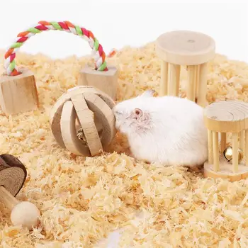 Pet žiurkėnas triušis kiaulyčių papūga žaisti paukščių molinis mažas žaislas 