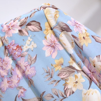 Plus Size Šifono Gėlių Suknelė Moterų Pavasario/vasaros 2021 Naujų korėjos Retro Aukšto Juosmens Žibintų Rankovės Viduryje ilgis Atsitiktinis Suknelė