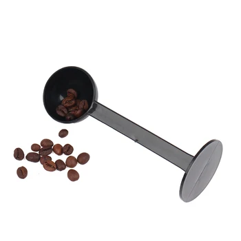 Plūkimo Scoop 2 In 1 Kavos Milteliai Coffeeware Matavimo Suklastoti Šaukštas Plastiko Juoda Virtuvės Reikmenys